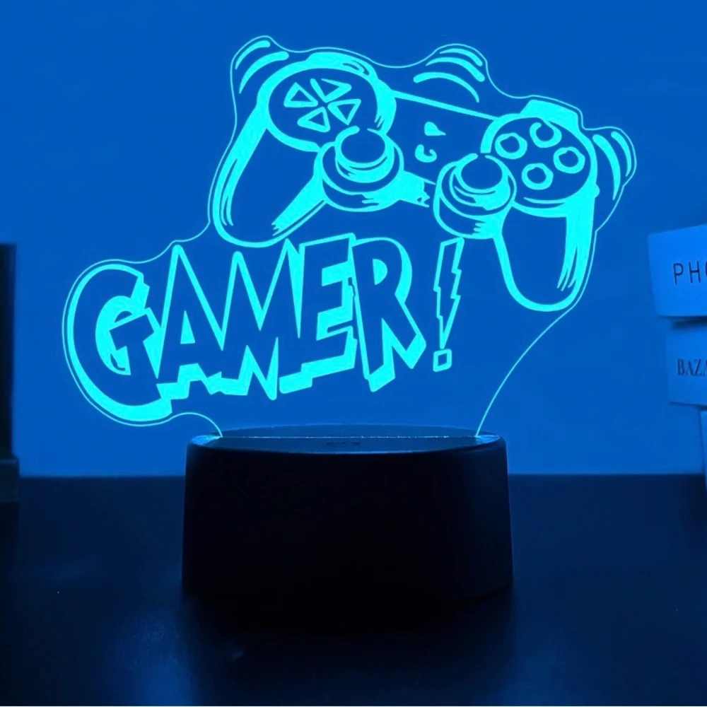 LED Gamer & Controller 7 Different Color Night Light